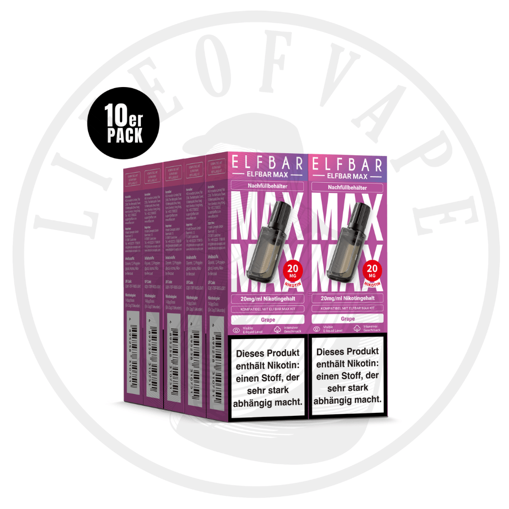 10x Elfbar Max Refill Container - Sparpaket