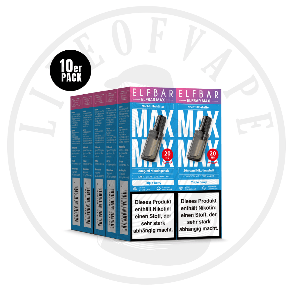 10x Elfbar Max Refill Container - Sparpaket