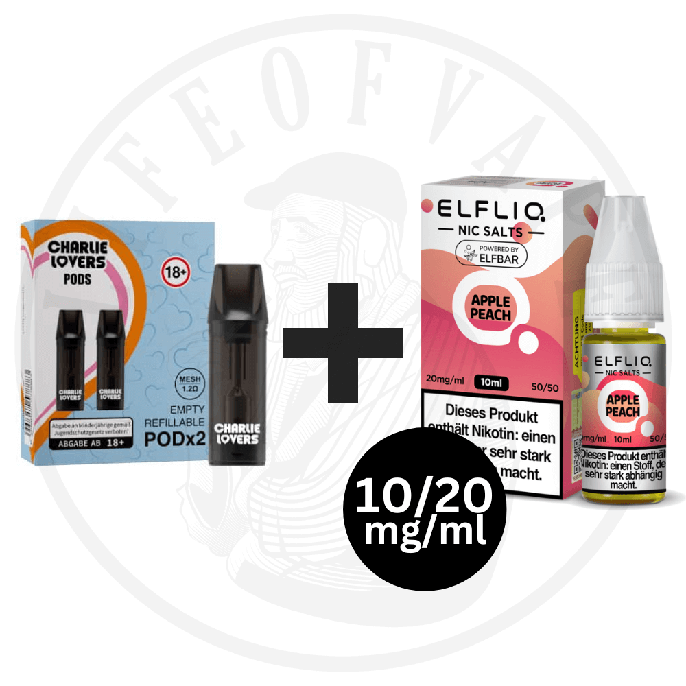 ELFLIQ 10mg/20mg x Charlie Lovers Leerpod - Kombipaket