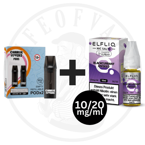 ELFLIQ 10mg/20mg x Charlie Lovers Leerpod - Kombipaket