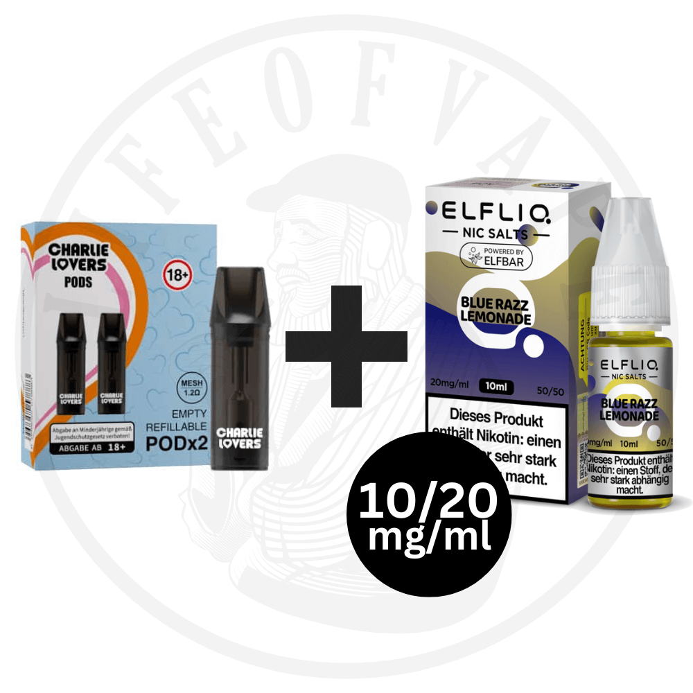 ELFLIQ 10mg/20mg x Charlie Lovers Leerpod - Kombipaket