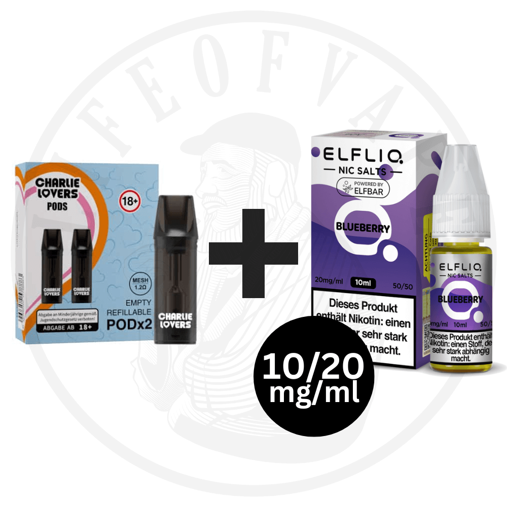 ELFLIQ 10mg/20mg x Charlie Lovers Leerpod - Kombipaket