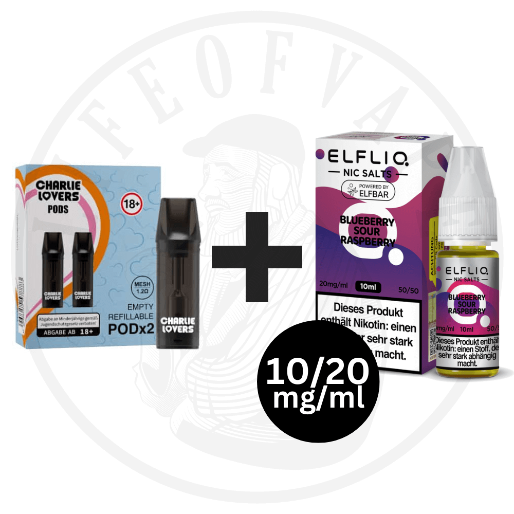 ELFLIQ 10mg/20mg x Charlie Lovers Leerpod - Kombipaket