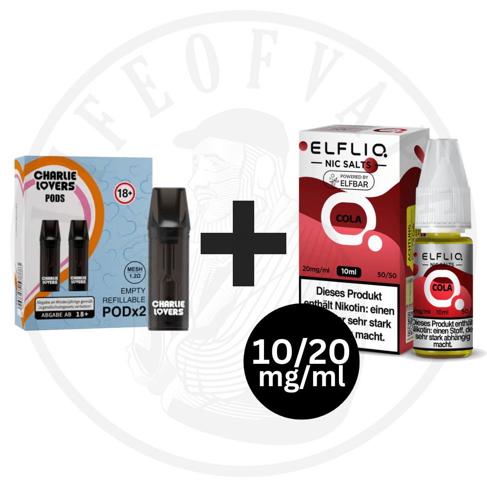 ELFLIQ 10mg/20mg x Charlie Lovers Leerpod - Kombipaket
