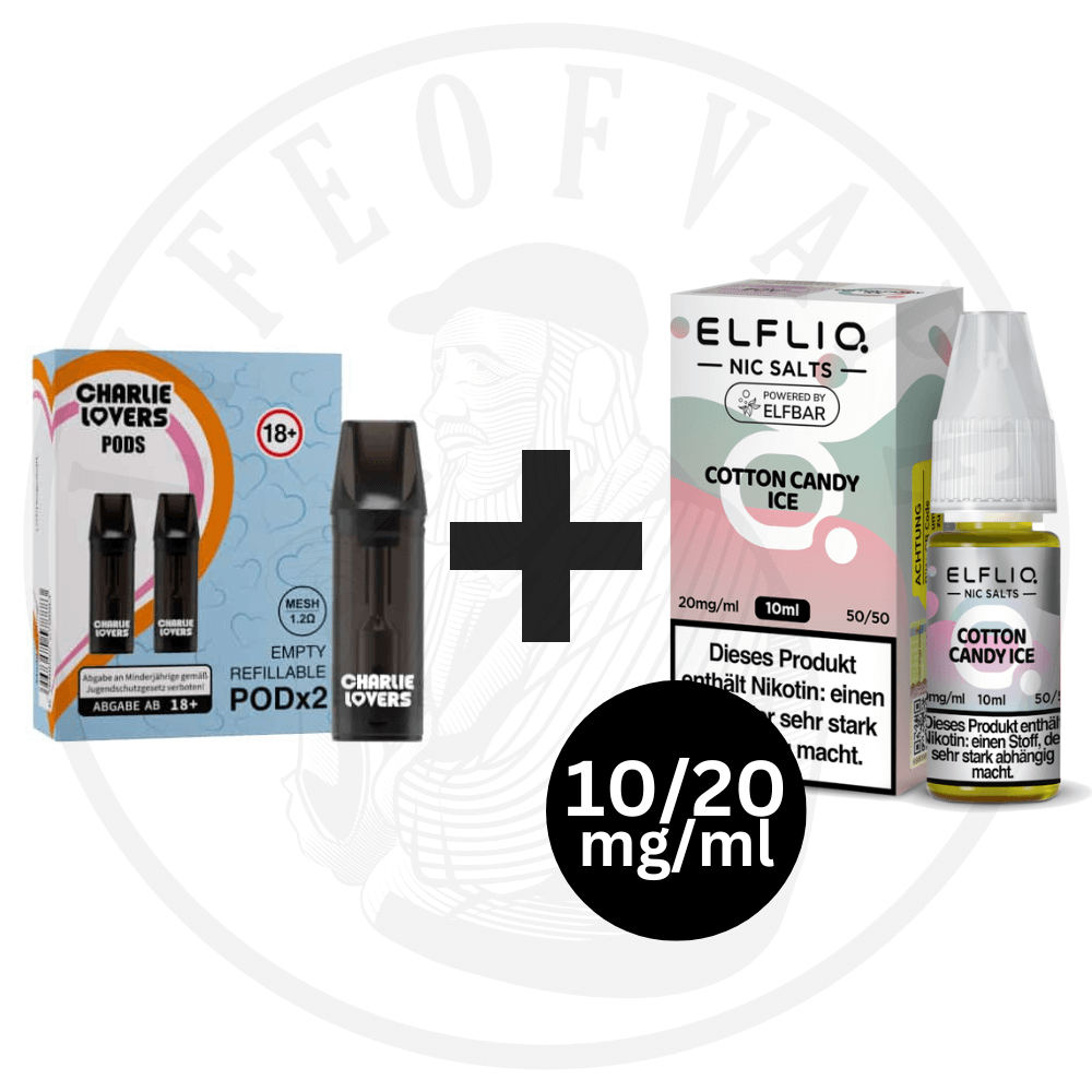 ELFLIQ 10mg/20mg x Charlie Lovers Leerpod - Kombipaket
