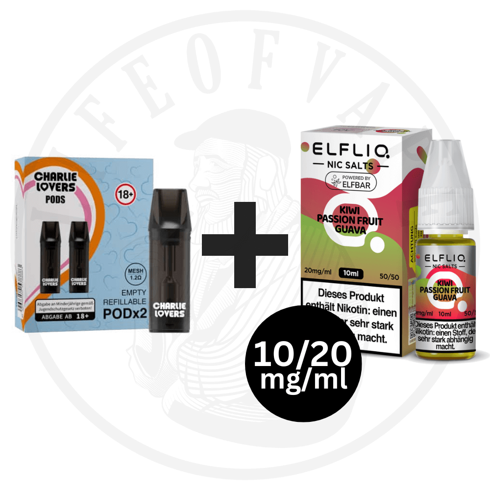 ELFLIQ 10mg/20mg x Charlie Lovers Leerpod - Kombipaket