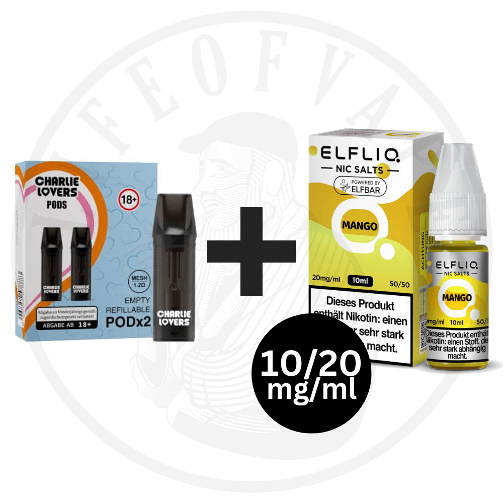 ELFLIQ 10mg/20mg x Charlie Lovers Leerpod - Kombipaket