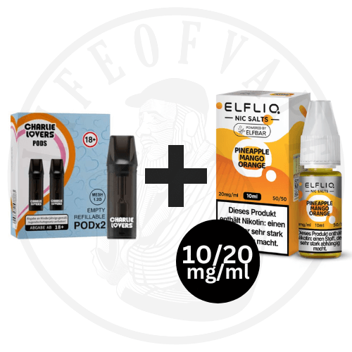 ELFLIQ 10mg/20mg x Charlie Lovers Leerpod - Kombipaket