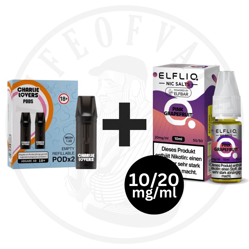 ELFLIQ 10mg/20mg x Charlie Lovers Leerpod - Kombipaket