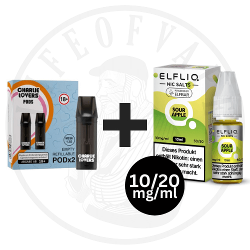 ELFLIQ 10mg/20mg x Charlie Lovers Leerpod - Kombipaket