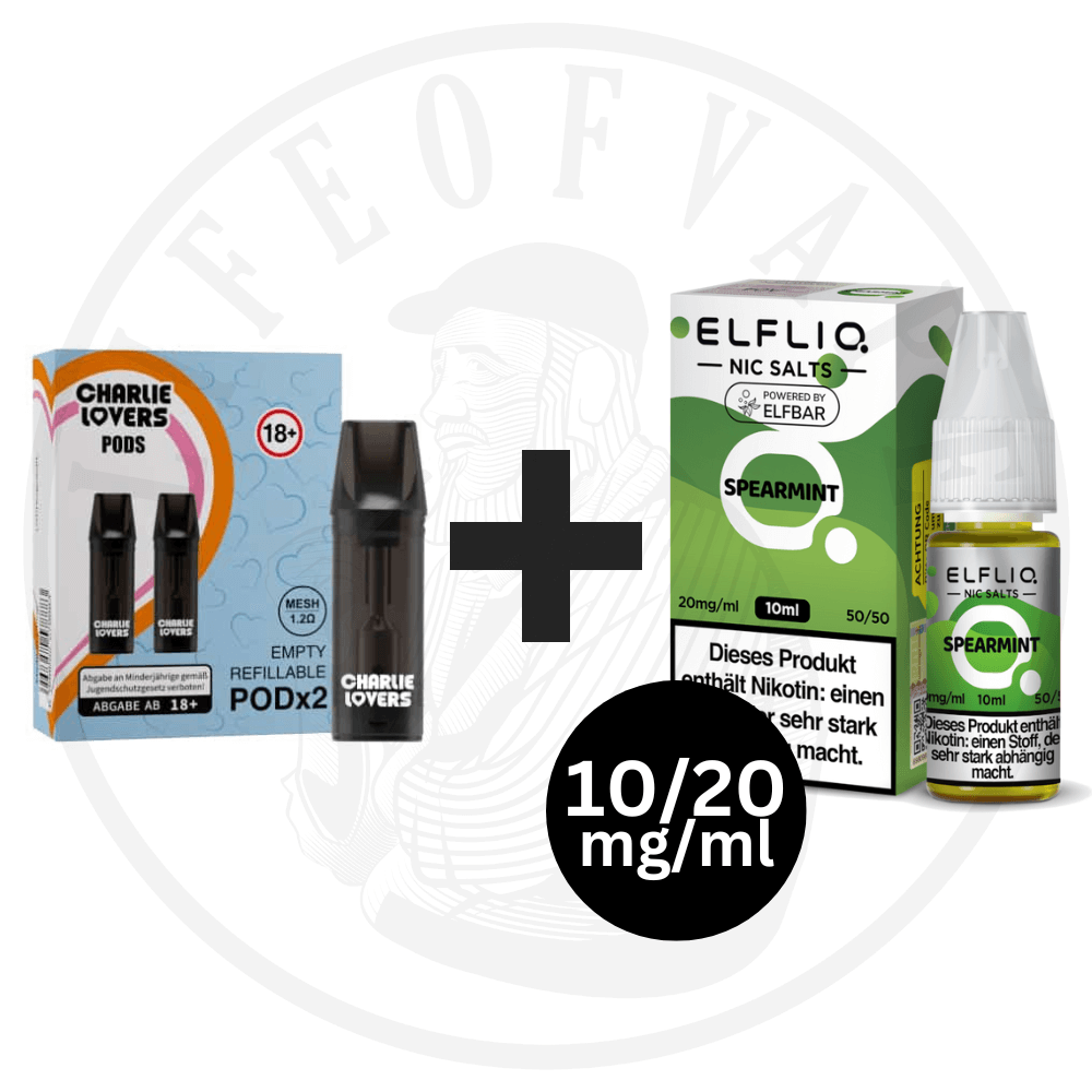 ELFLIQ 10mg/20mg x Charlie Lovers Leerpod - Kombipaket