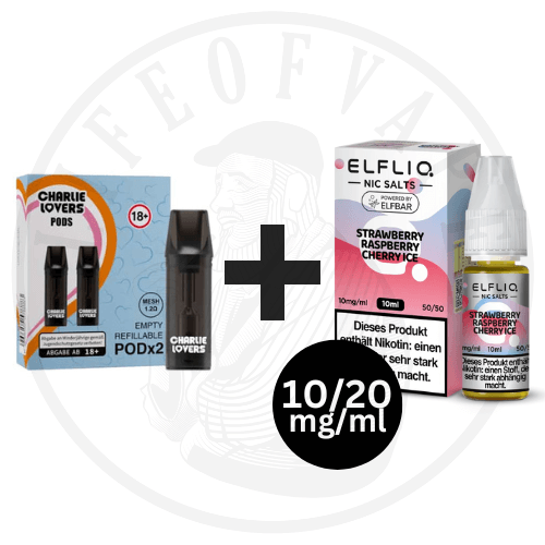 ELFLIQ 10mg/20mg x Charlie Lovers Leerpod - Kombipaket