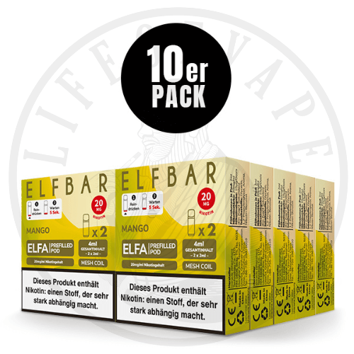 10x Elfa Prefilled Pods - Sparpaket