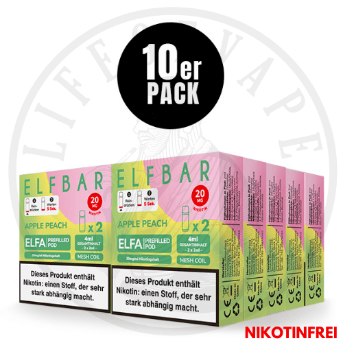 10x Elfa Prefilled Pods 0mg - Sparpaket