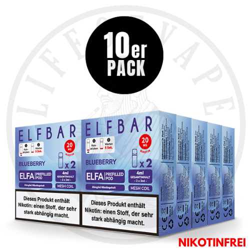 10x Elfa Prefilled Pods 0mg - Sparpaket