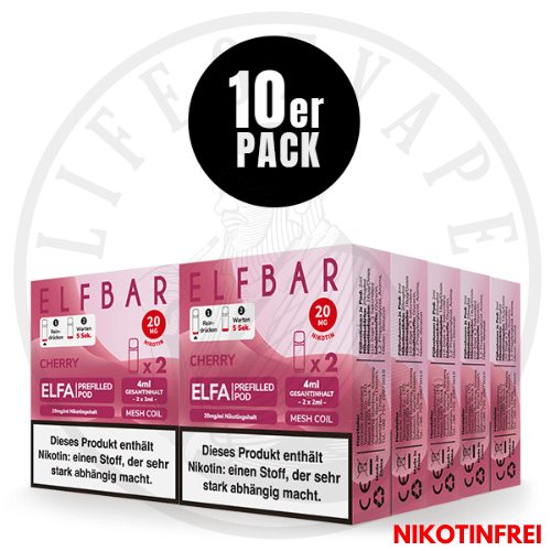 10x Elfa Prefilled Pods 0mg - Sparpaket