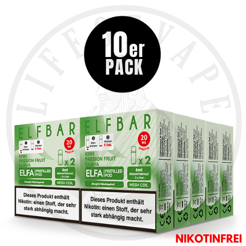 10x Elfa Prefilled Pods 0mg - Sparpaket
