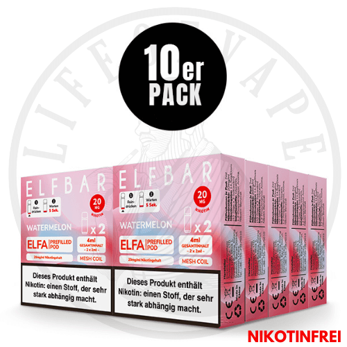 10x Elfa Prefilled Pods 0mg - Sparpaket