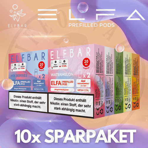 10x Elfa Prefilled Pods - Sparpaket