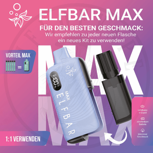 Elfbar Max Container | Refill Pods fr Dein Max Kit jetzt kaufen Elfbar Max Container | Refill Pods fr Dein Max Kit jetzt kaufen