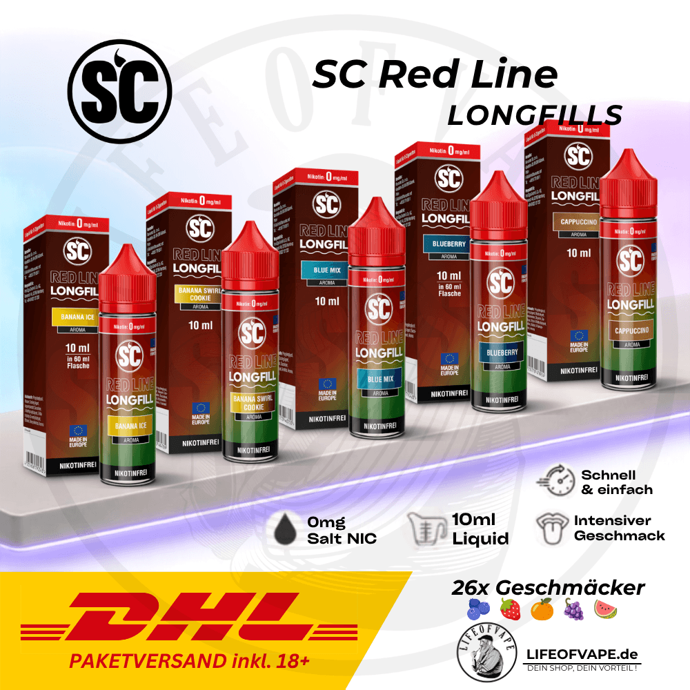 SC Red Line - Longfills - 10ml - 0mg/ml