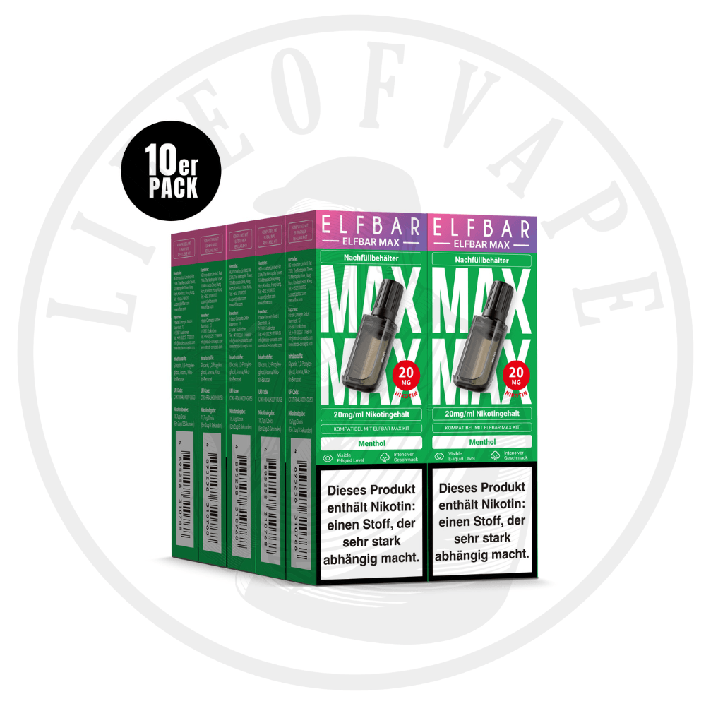 10x Elfbar Max Refill Container - Sparpaket
