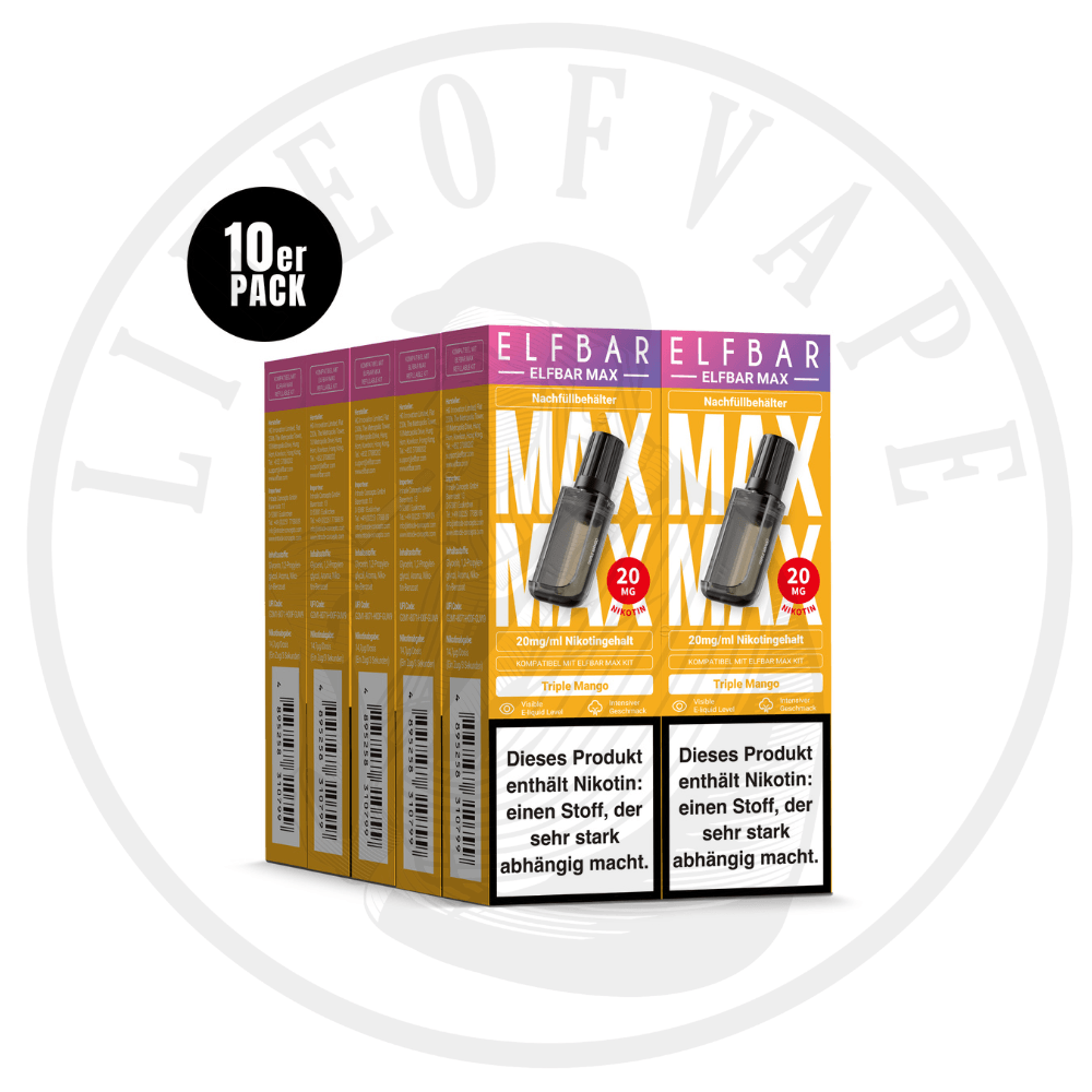 10x Elfbar Max Refill Container - Sparpaket