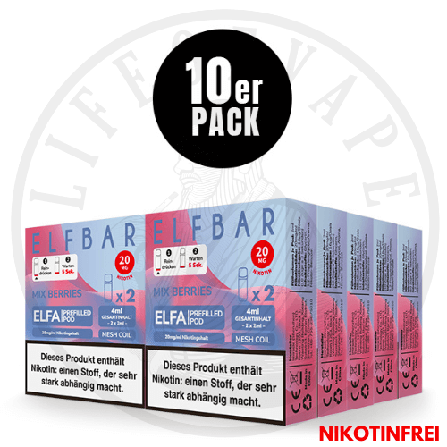 10x Elfa Prefilled Pods 0mg - Sparpaket