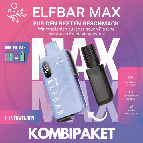 Elfbar Max Container kaufen | 10 Sorten | 3000 Züge | 1,5ml